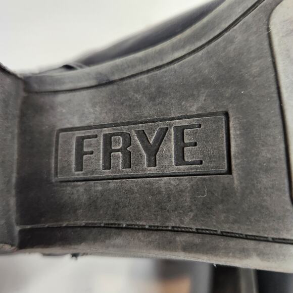 Frye Judith Women's Black Leather Zip Detail Ankle Boots Size 6.5 - Picture 8 of 10